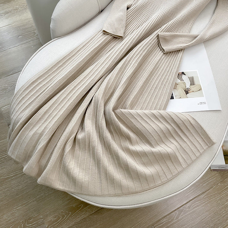 【骨格ストレート】万能ロングニットワンピース