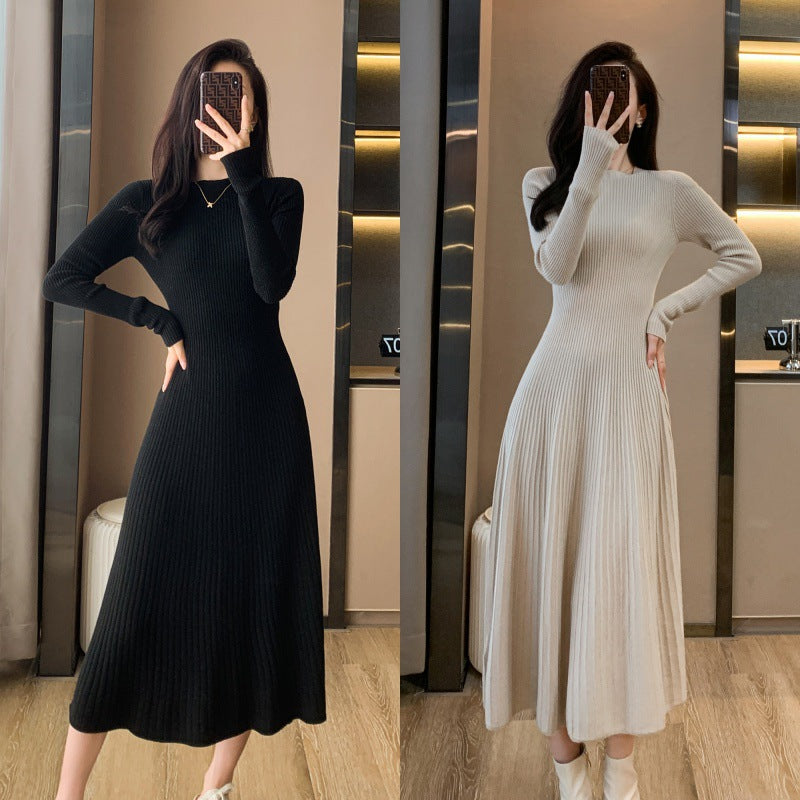 【骨格ストレート】万能ロングニットワンピース