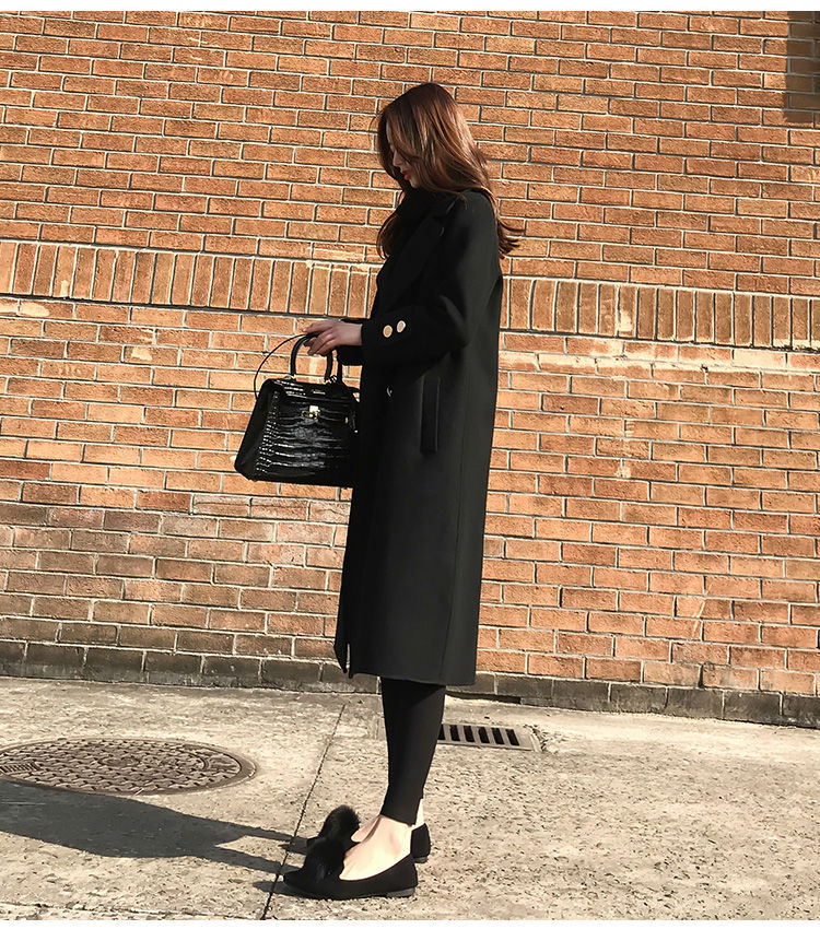 【骨格ストレート】ダブルブレストシンプルロングアウター