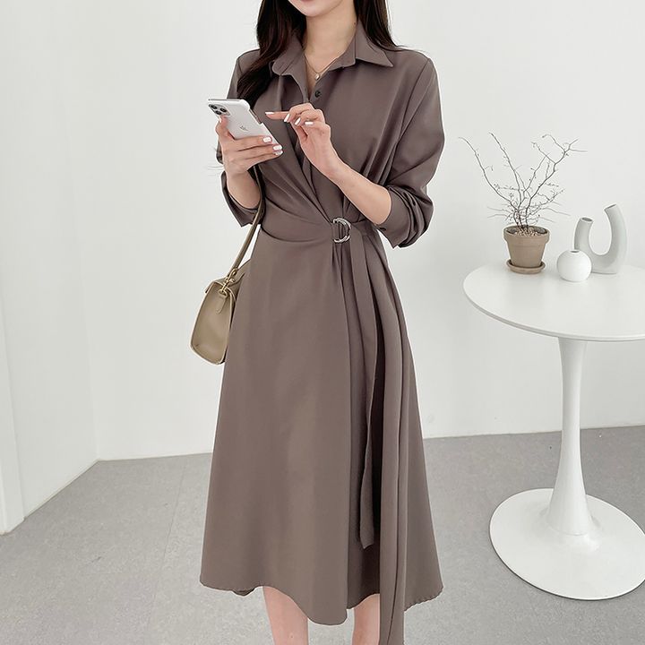 【骨格ストレート】スタイリッシュロングワンピース
